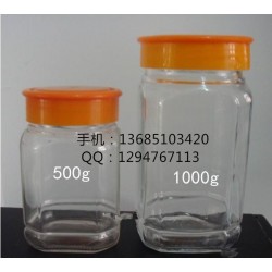 玻璃蜂蜜瓶，八角蜂蜜瓶，密封瓶蓋