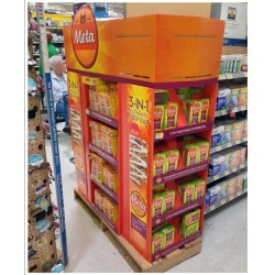 超市食品紙堆頭，地堆碼