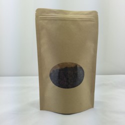 牛皮紙橢圓開窗袋，瓜子、茶葉包裝袋