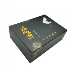 黑色白鶴文創書具包裝盒 天地蓋教師書創古玩精美禮盒廠家直銷